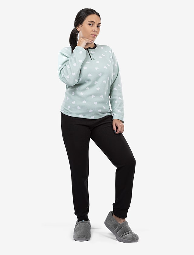 Pijama Athabasca Verde Negro Mujer 1102